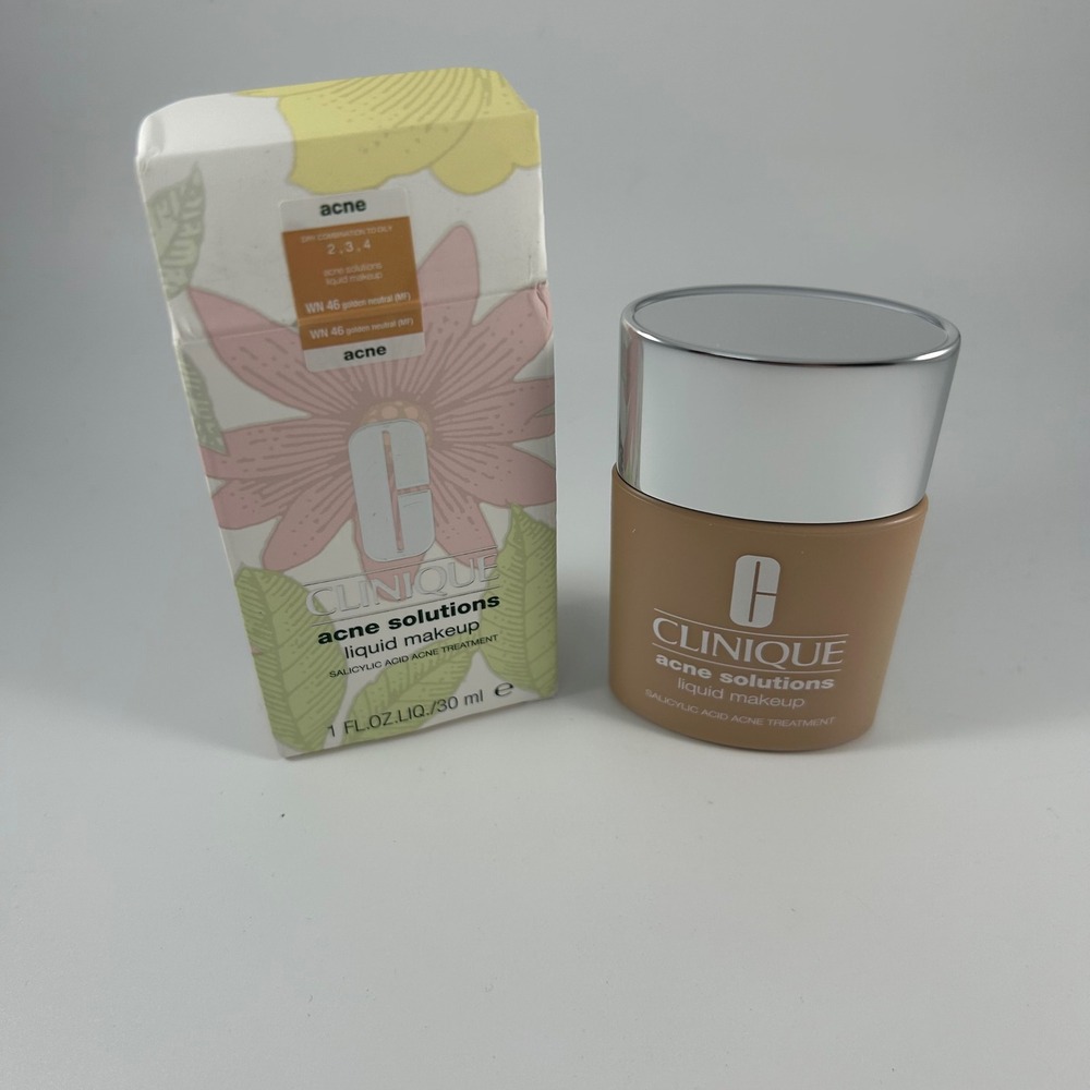 Clinique Acne Solutions Liquid Makeup WN 46 Salicylic Acid Treatment 1 floz‎ NIB